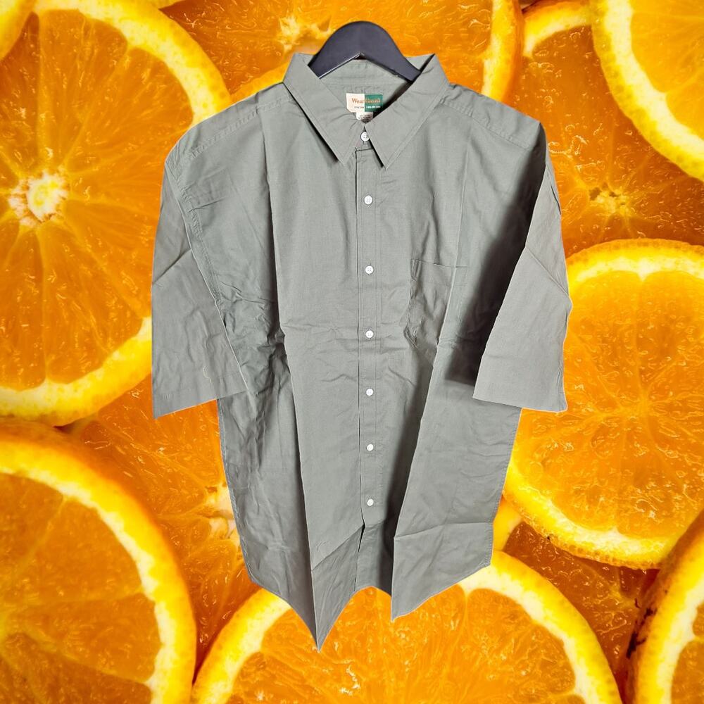 Wear Guard Men's‎ Olive Green Short Sleeve Casual Button Down Shirt Size XL